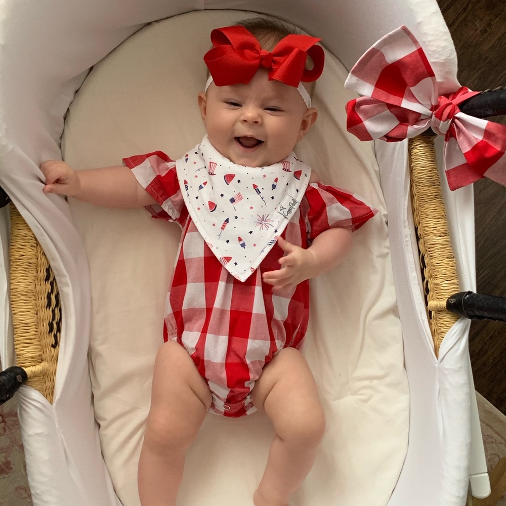Red Gingham Onesie